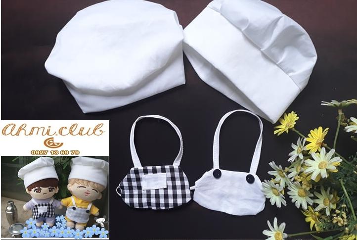 Outfit doll 20 kpop Tạp dề + mũ bếp trưởng