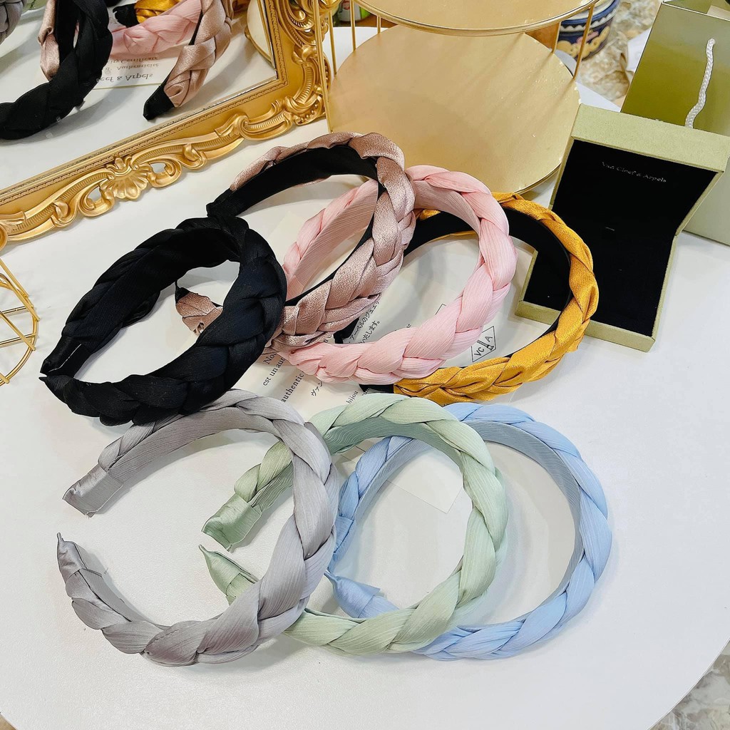 Bờm tóc, Bờm Tết Lụa, Bờm Mấn Tết Bím Cao Cấp, Băng Đô Cài Tóc Phong Cách -  Phụ Kiện Tóc Hãng Xịn Hot Trend