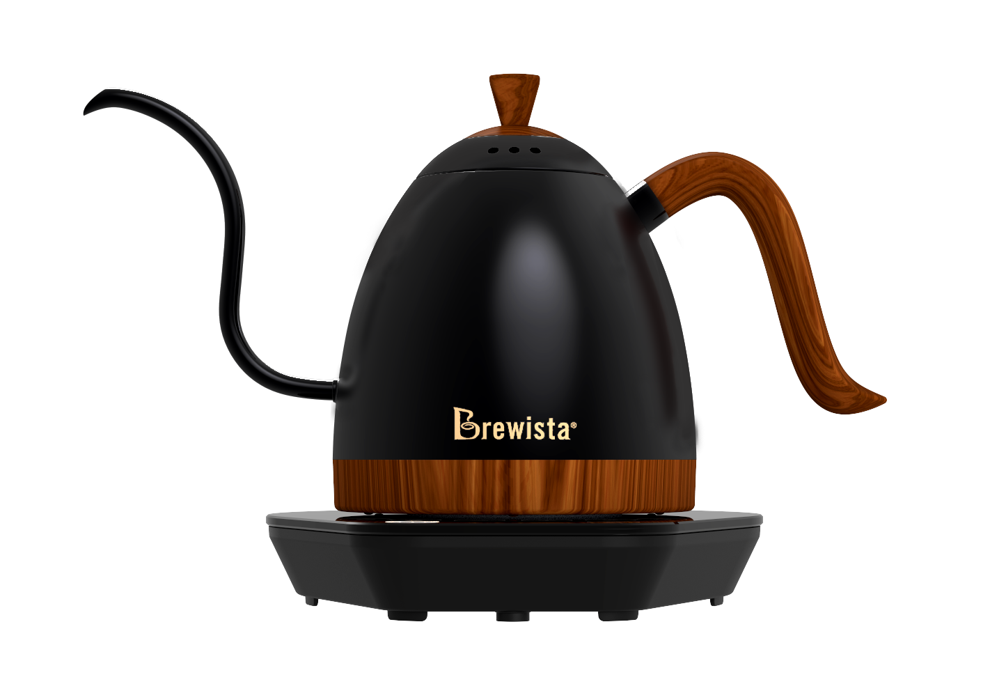 Ấm đun bằng điện brewista artisan gooseneck variable temperature – matte black- 600ml