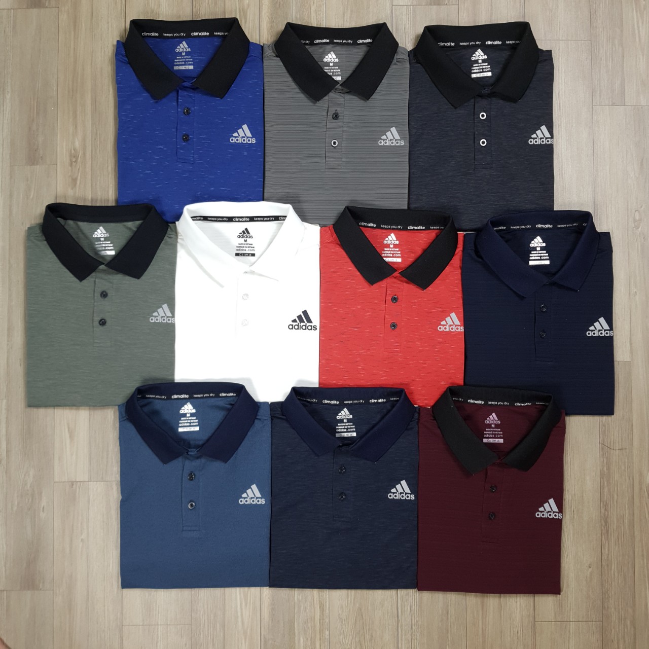 Áo polo golf adidas cộc tay hàng công ty xuất dư