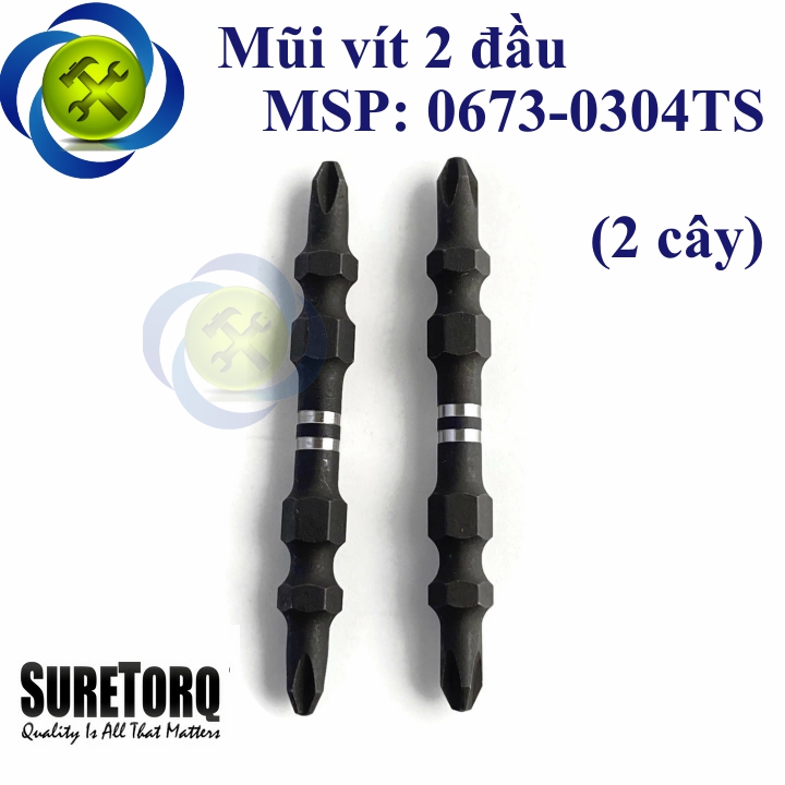 Mũi vít hai đầu ph2 suretorq 0673-0304ts dài 65mm đầu nhỏ