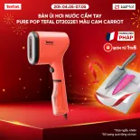 [SIÊU SALE HÈ 20H 4-7.5] Bàn ủi hơi nước cầm tay Pure Pop Tefal DT2022E1 màu cam carrot