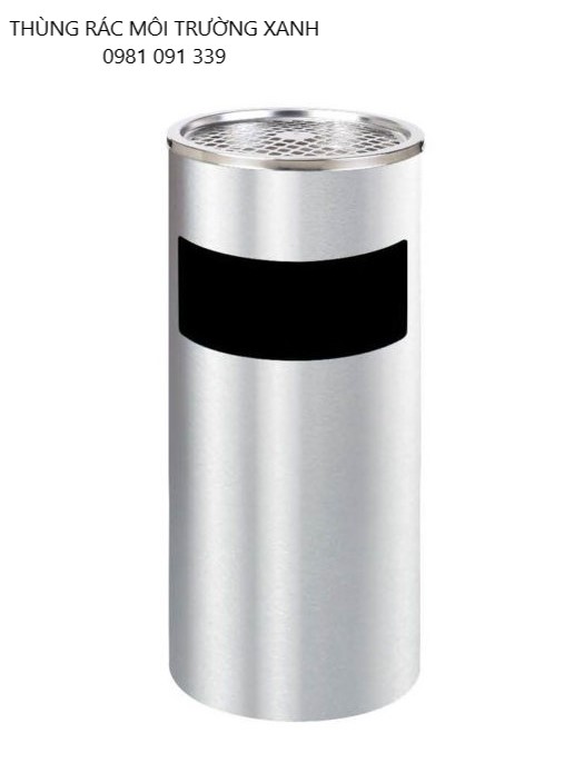Thùng rác inox tròn gạt tàn