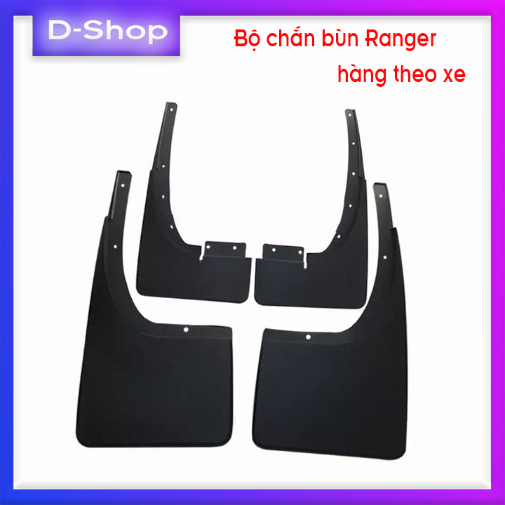 Chắn bùn bộ trước sau Ford Ranger 2013-2021, chất liệu nhựa Thái cao cấp, hàng loại 1, theo xe