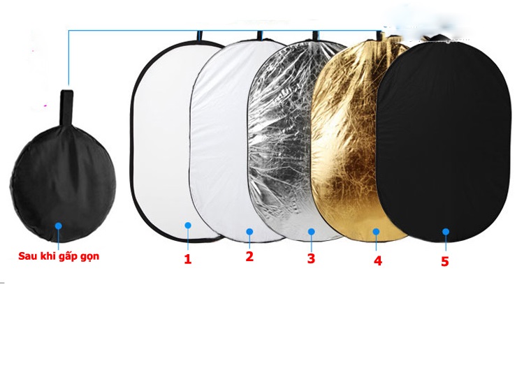 Hắt sáng 5 in 1 bầu dục kích thước 90 x 120 cm