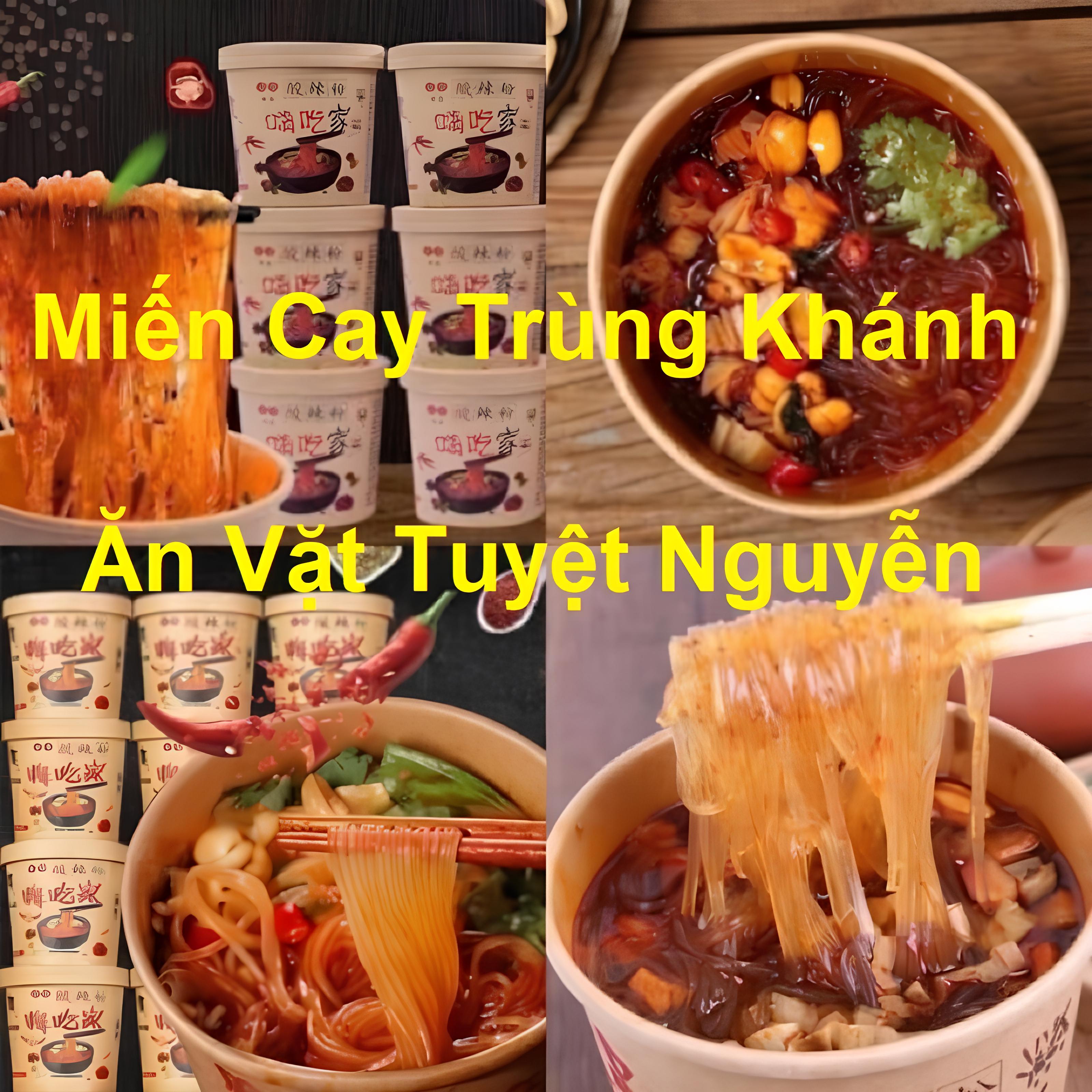 Thùng 6 hộp miến chua cay trùng khánh hộp 132g - ăn vặt tuyệt nguyễn