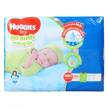 Miếng lót sơ sinh huggies nb1 100 miếng