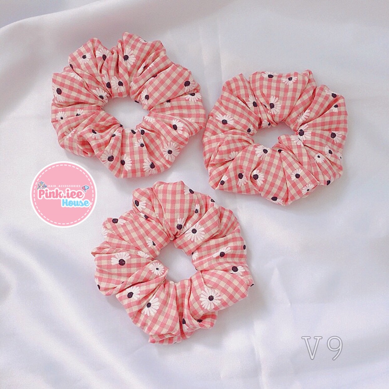 Scrunchies caro cúc màu mới- cột tóc hottrend