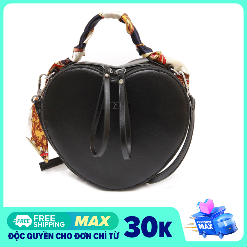 [HCM]Túi xách nữ hình trái tim cực dễ thương có dây đeo chéo phù hợp đi chơi đi tiệc phong cách Hàn Quốc BHQ15