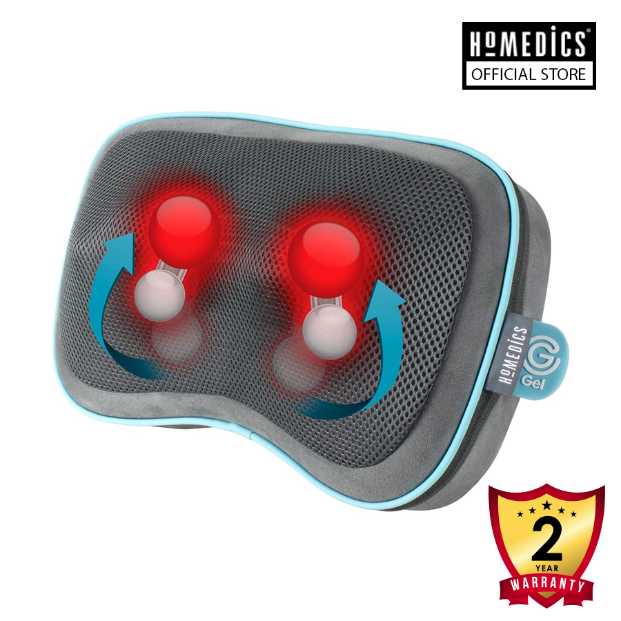 Gối massage shiatsu 3d cao cấp công nghệ gel – pin sạc homedics gst-550hrc-eu