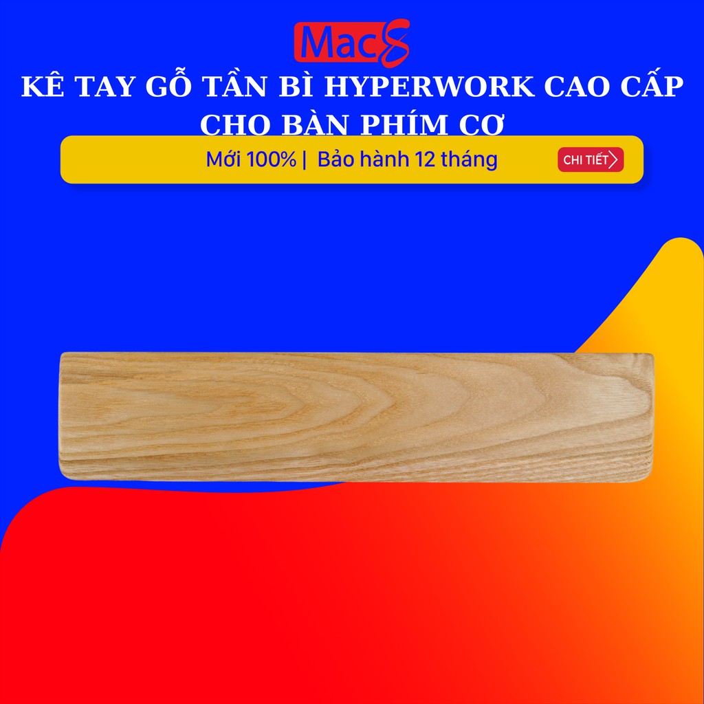 Kê tay gỗ Tần Bì HyperWork cao cấp cho bàn phím cơ