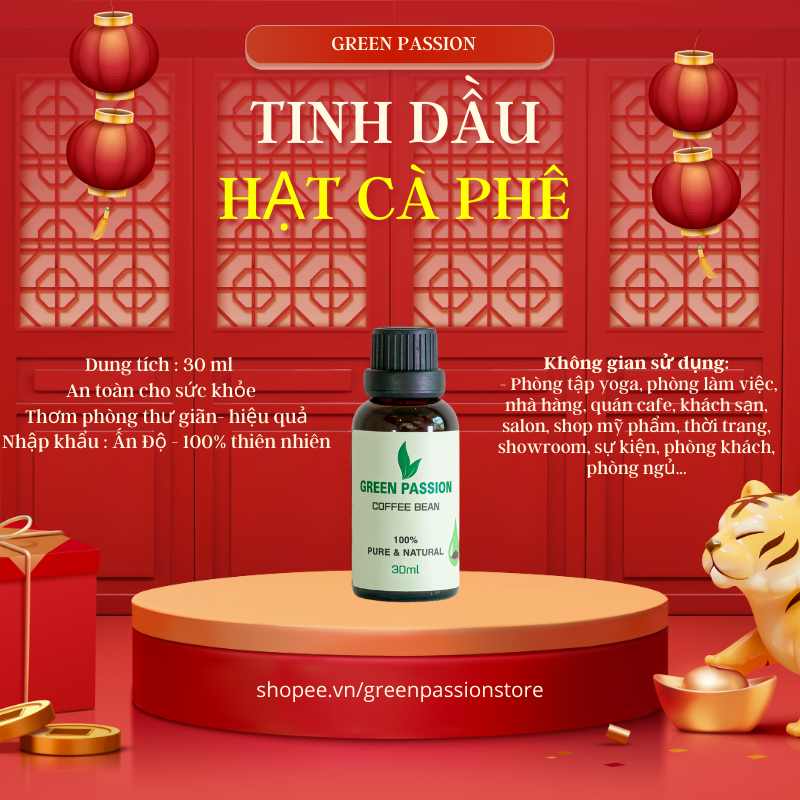 Tinh dầu hạt cà phê cao cấp greenpassion