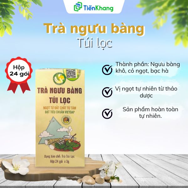 Trà ngưu bàng túi lọc - hộp