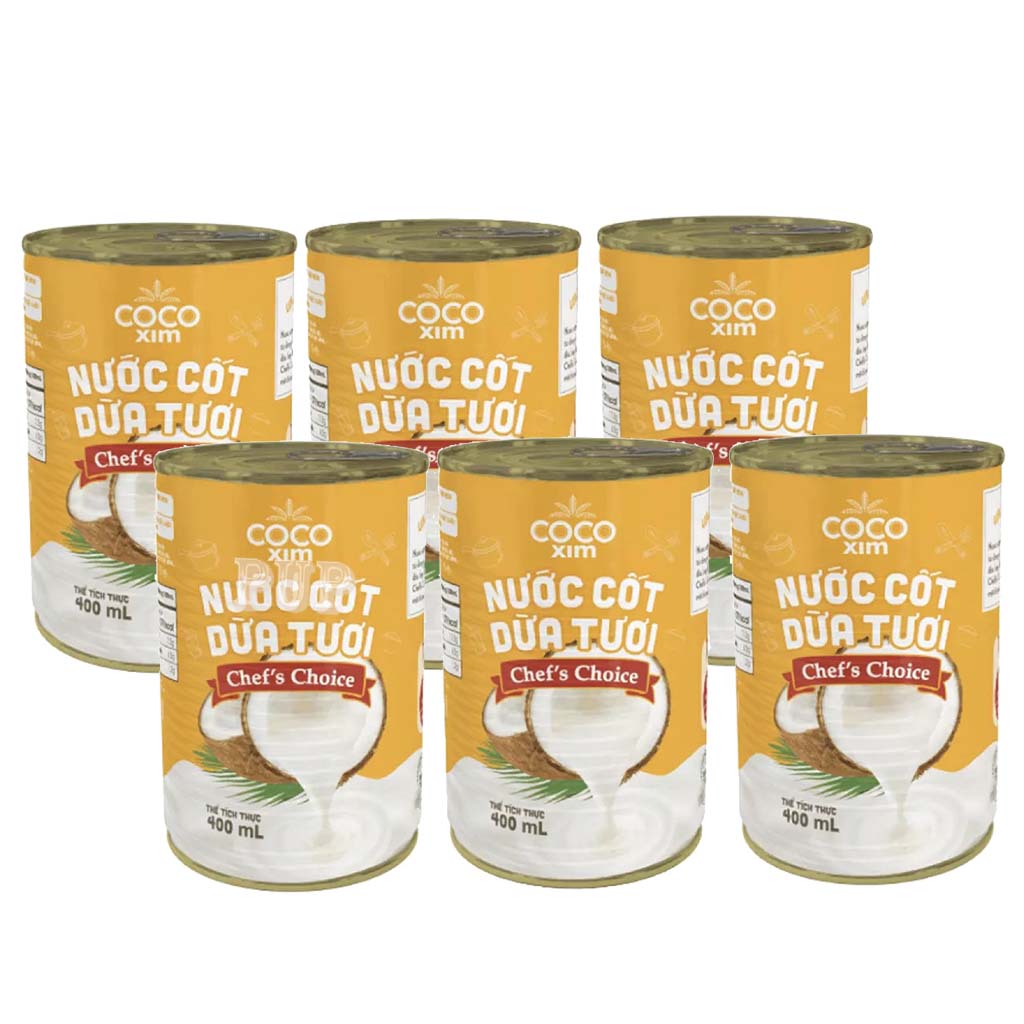 6 lon nước cốt dừa tươi chef's choice cocoxim 400ml,chefs choice-pupstore