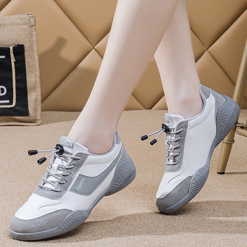 Mùa xuân năm 2023 giày nhỏ màu trắng giày bố thoáng khí phù hợp với mọi đối tượng của nữ Giày chạy bộ thể thao đơn giản nhẹ B698 C504◎♠