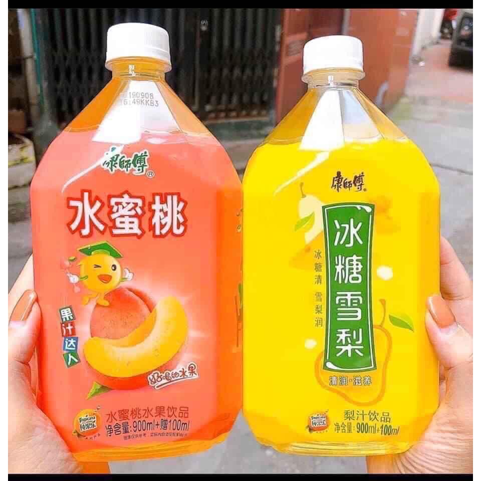 Combo 2 chai nước đào + lê siêu ngon 1000ml = 1 lít