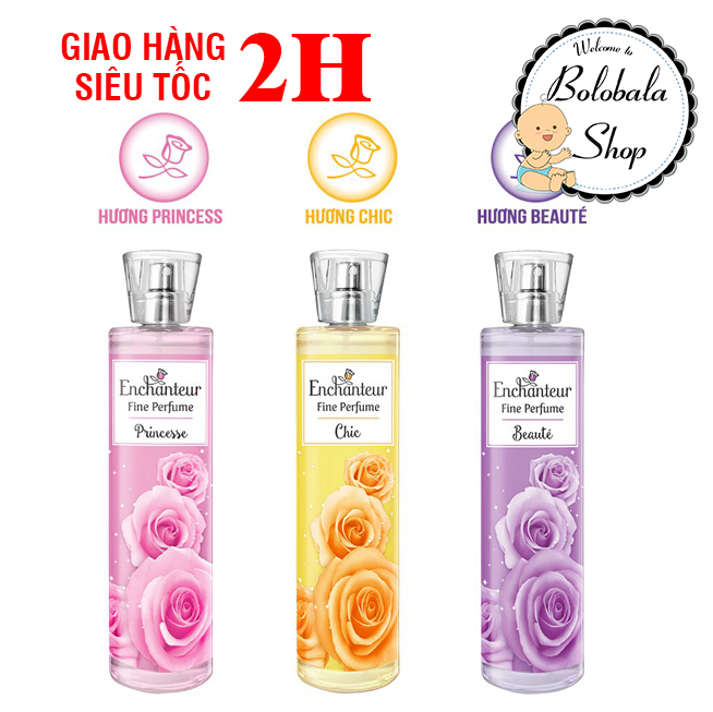[HCM]Nước hoa toàn thân cao cấp Enchanteur hương Princesse/ Chic/ Beauté 100ml