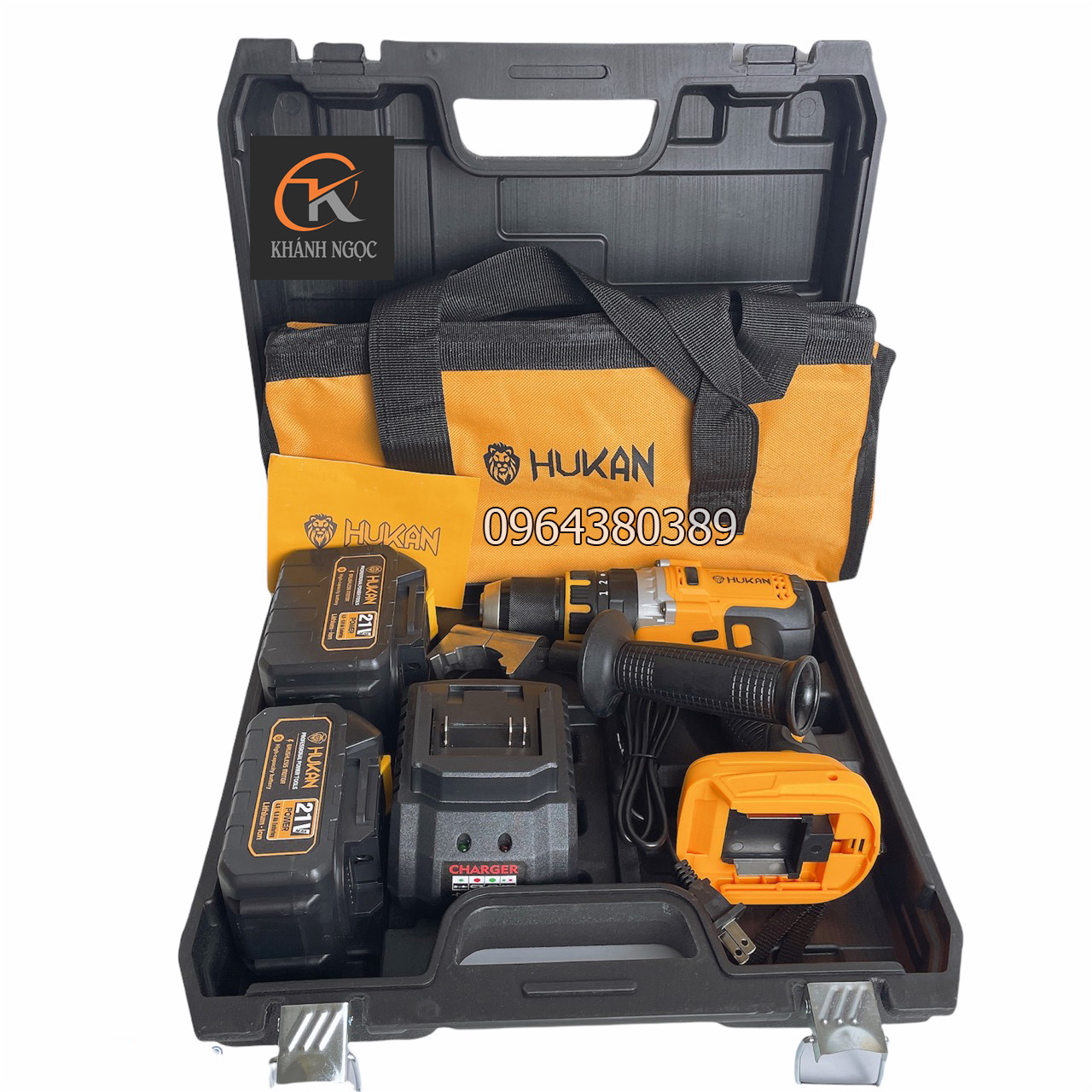 Máy khoan pin HUKAN X8 Pro không chổi than đầu kẹp 13 ly tặng túi Máy khoan pin HUKAN X8 Pro không chổi than đầu kẹp 13 ly tặng túi