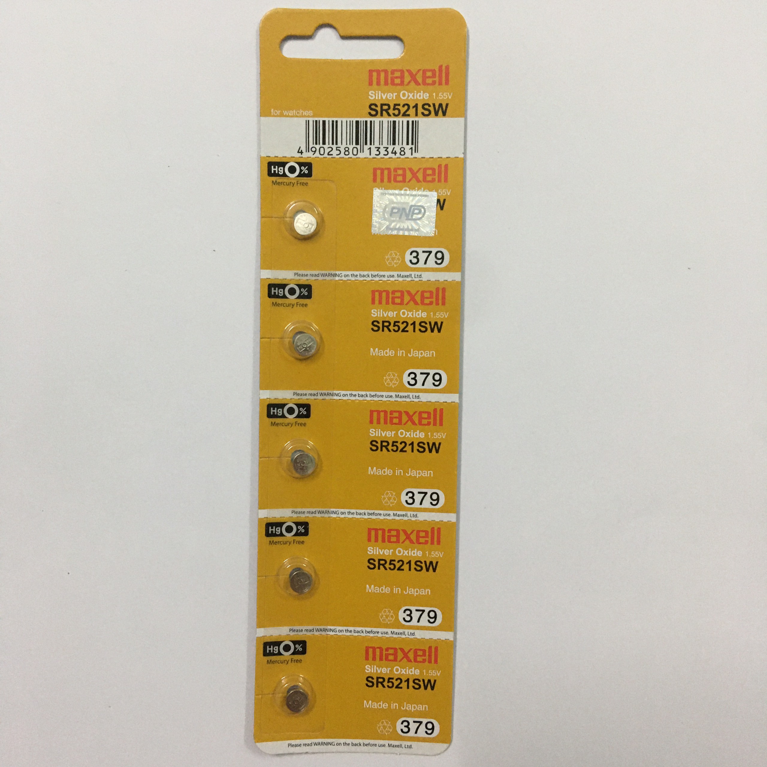 Pin đồng hồ sr521sw 379 maxell chính hãng vỉ 5 viên made in japan