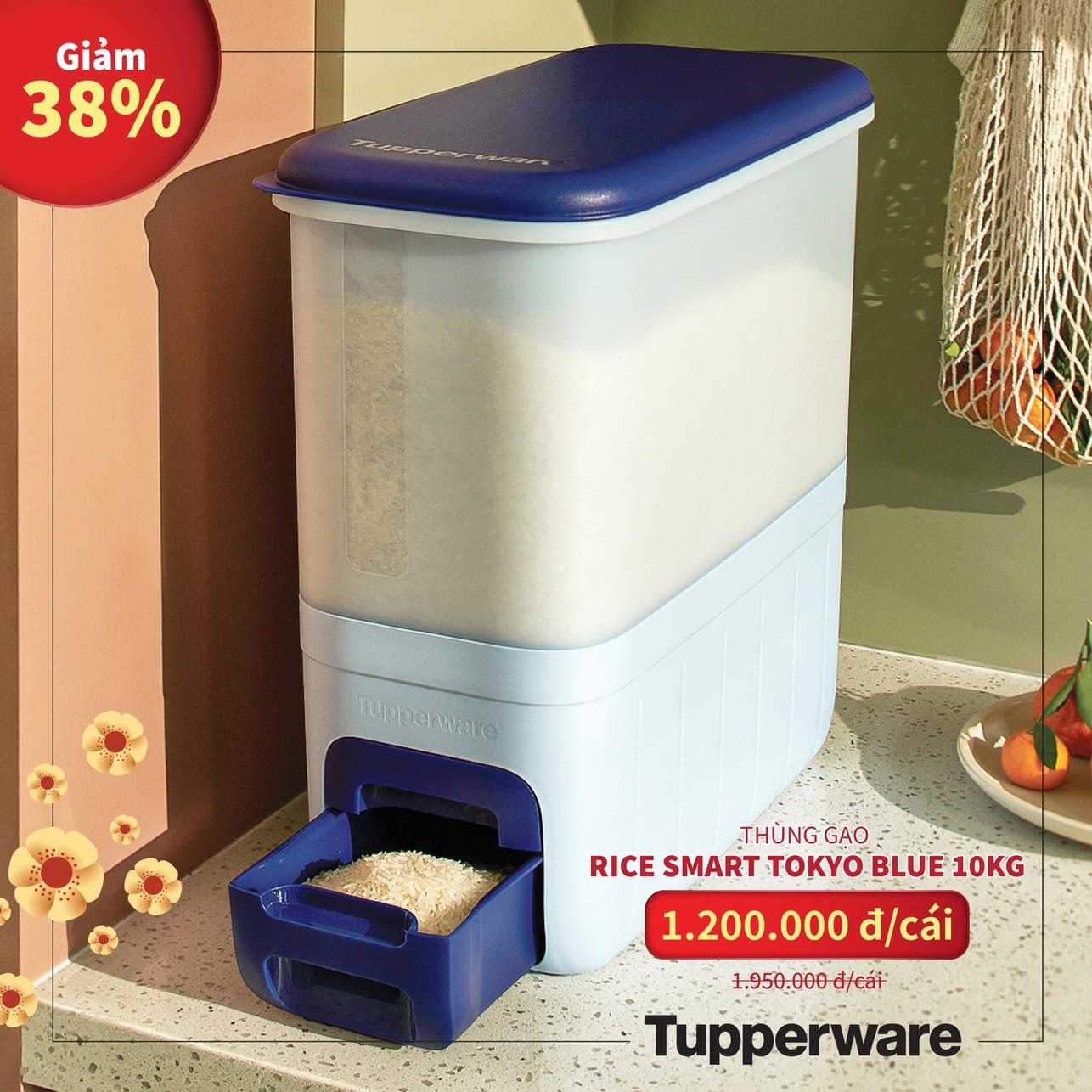 Thùng đựng gạo Tupperware Rice Dispencer 10kg