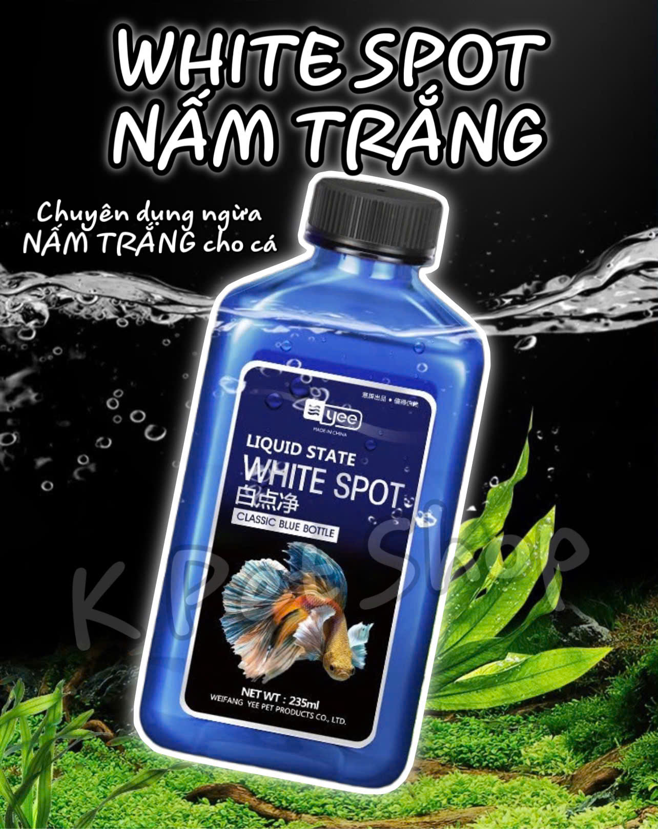 Chế Phẩm Sinh Học Yee White Spot Phòng Nấm Trắng Cho Cá 🐟 Hiệu Quả Ngay Từ Lần Đầu Sử Dụng