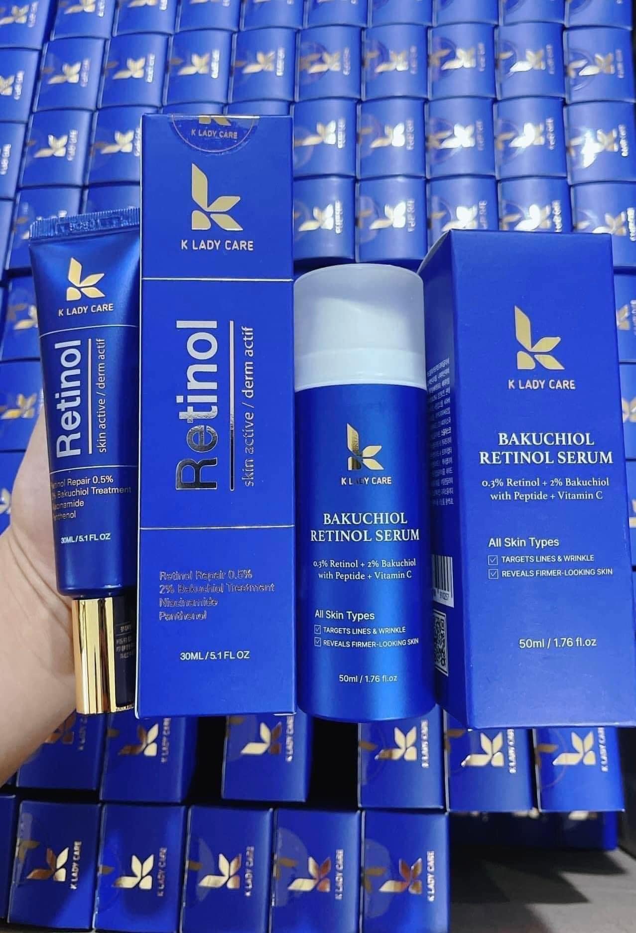 Combo serum + kem dưỡng retinol bakuchiol 2% - K Lady Care