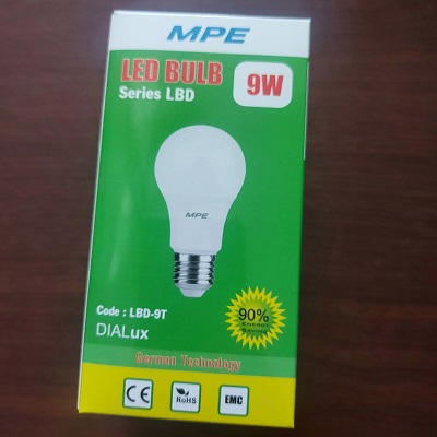 [HCM]ĐÈN LED BULB 9W MPE LBD-9 BẢO HÀNH 2 NĂM