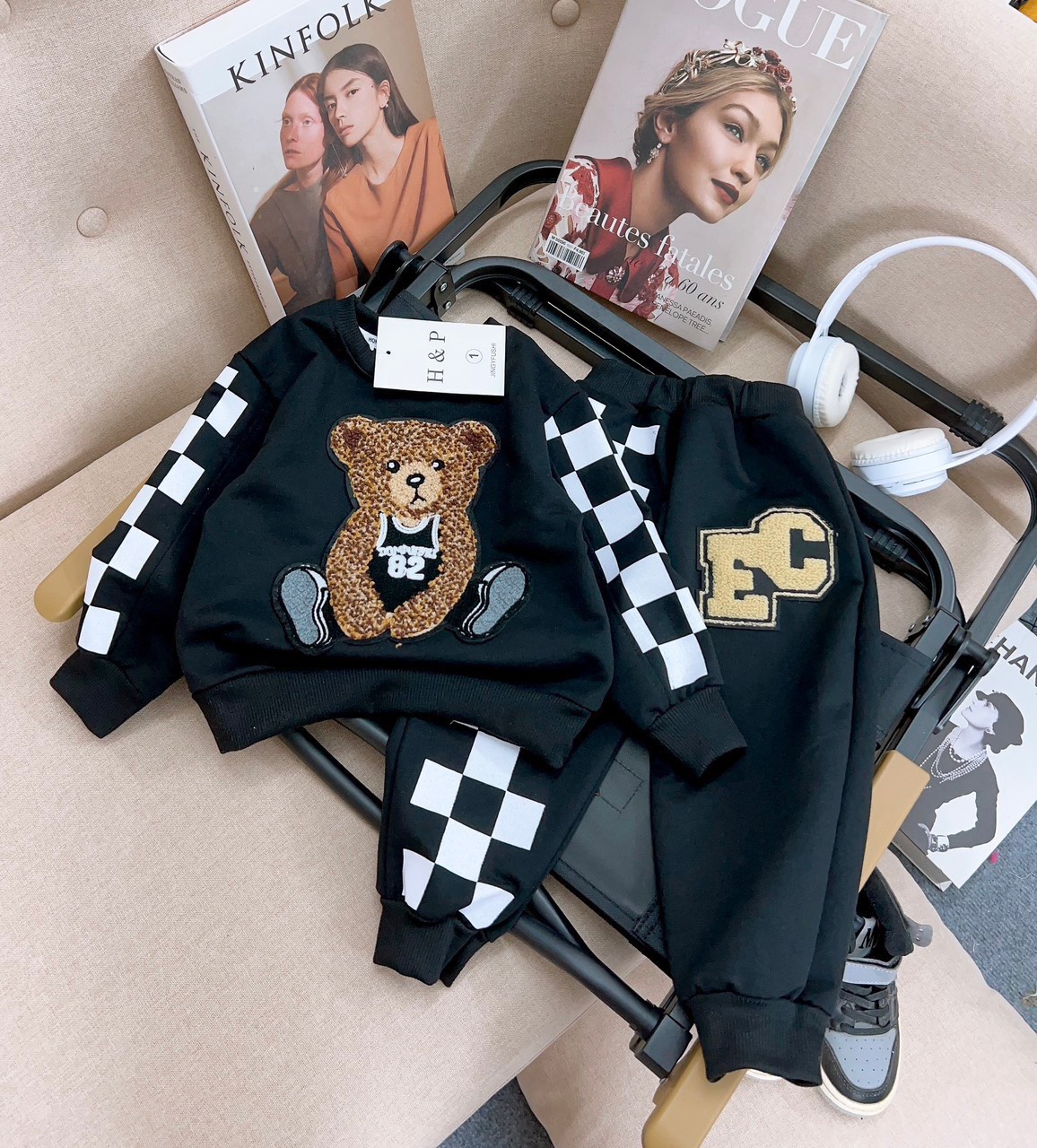 Bộ gấu vải nỉ ép đẹp mà giá rẻ rành cho bé 10-25 kg