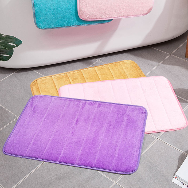 Thảm lau chân, thảm trải sàn, chất liệu nhung san hô thấm hút nước cực tốt khổ 40 cm x 60 cm