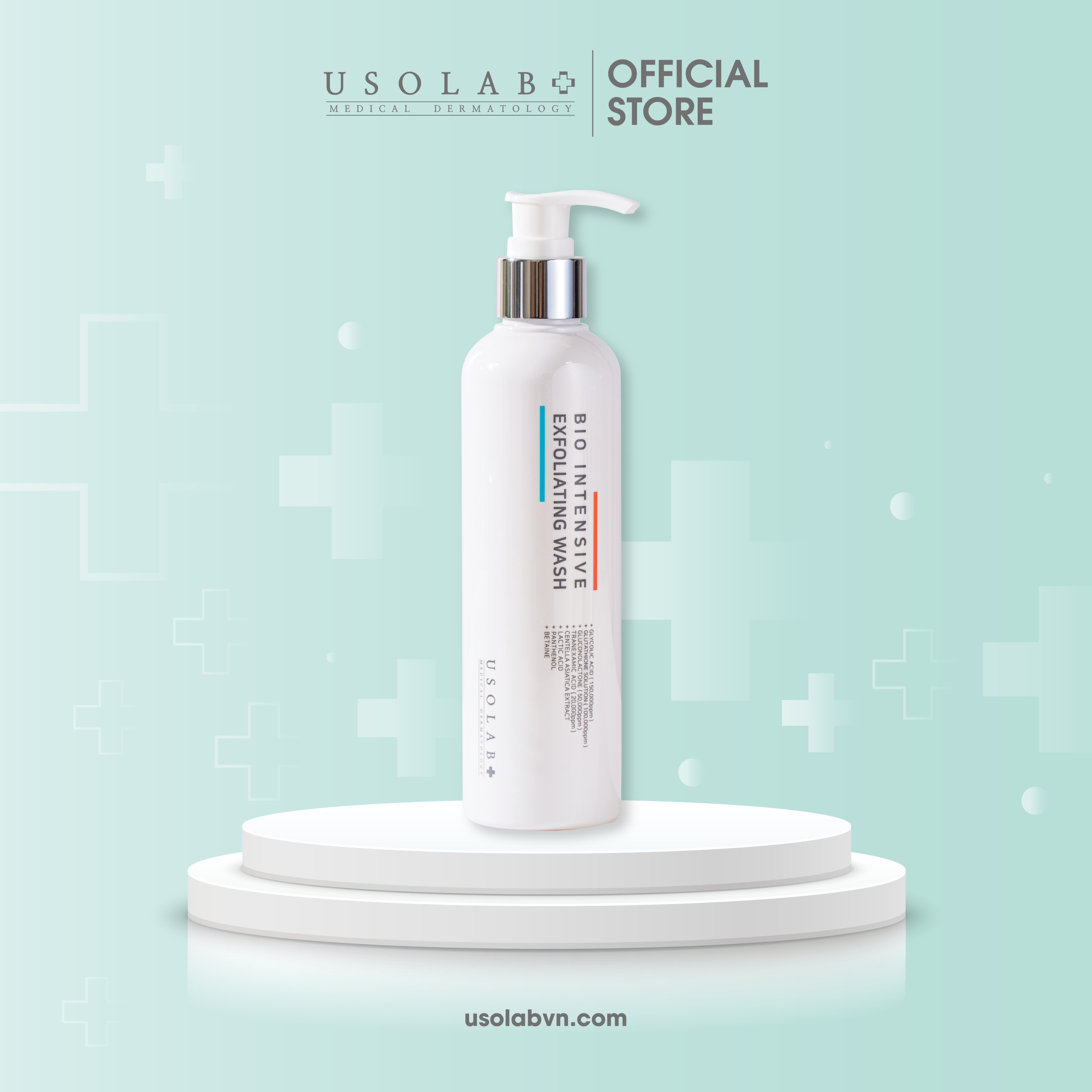 Tắm trắng tại nhà Bio Intensive Exfoliating Wash Usolab 250ml