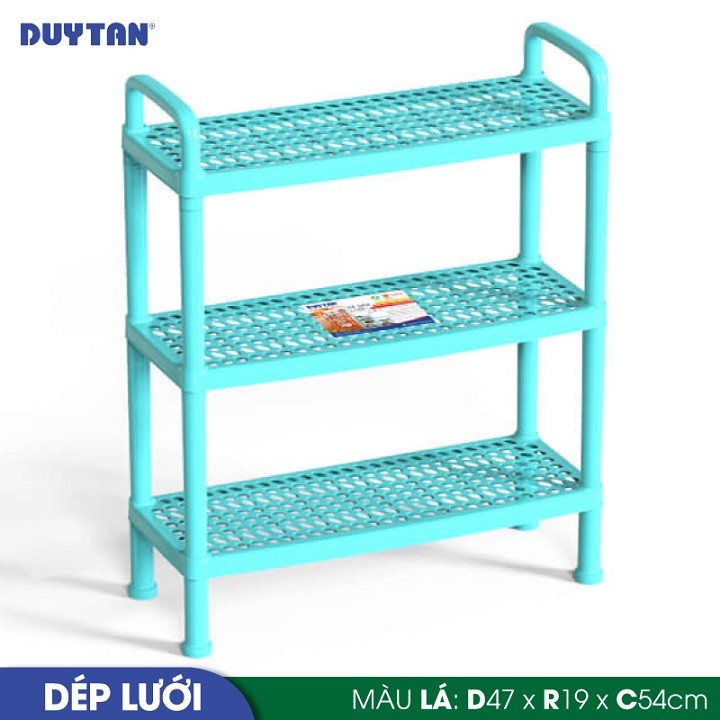 Kệ dép lưới lớn nhựa DUY TÂN 3 tầng (47 x 19 x 54 cm) - 03918 - Giao màu ngẫu nhiên