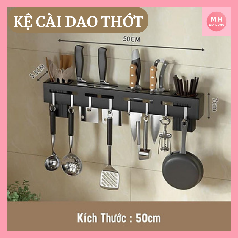 Giá treo đồ nhà bếp - giá cài dao kéo đồ dùng nhà bếp bằng inox không set gỉ - siêu dính