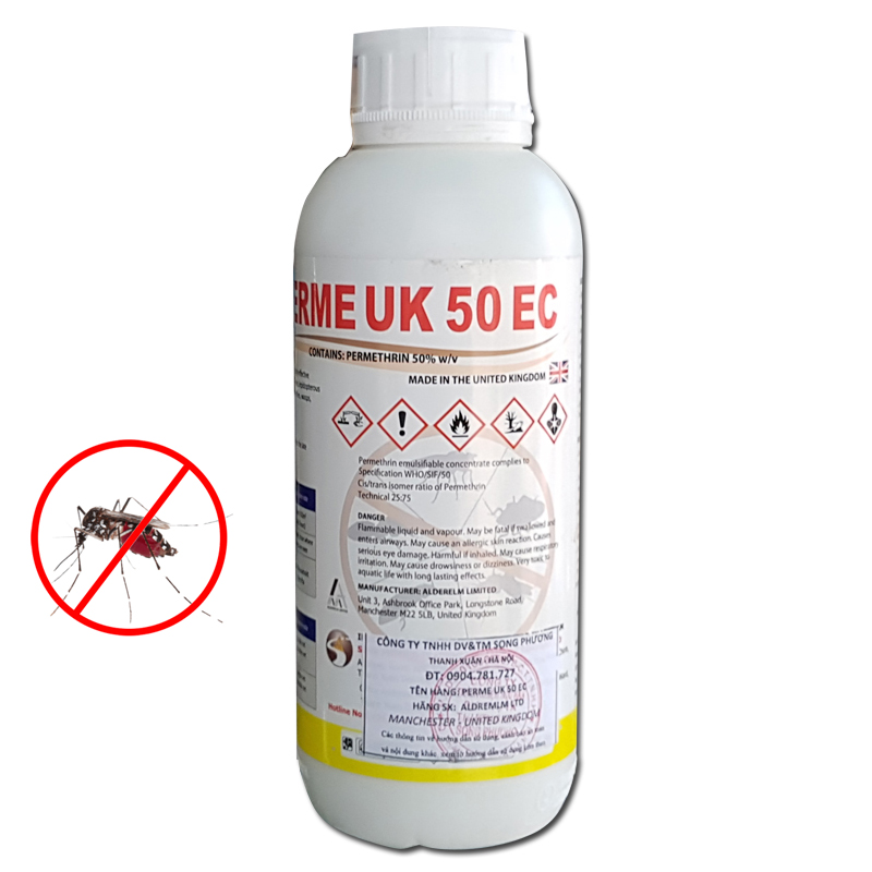 Thuốc diệt muỗi và các loại côn trùng gây hại tồn lưu lâu PERME UK 50EC - chai 1 lít