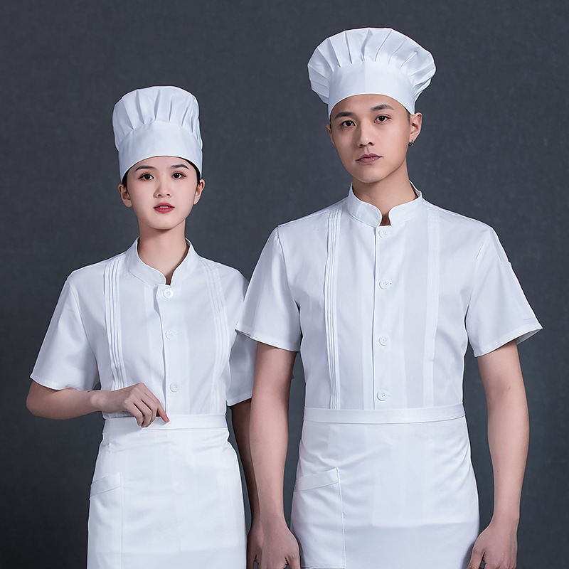 Trang Phục Công Sở Đầu Bếp Khách Sạn Nam Mùa Hè Ngắn Tay Kiểu Mỏng Nhà Hàng Lẩu Khách Sạn Nhà Hàng Căng Tin Sau Nhà Bếp Đồng Phục