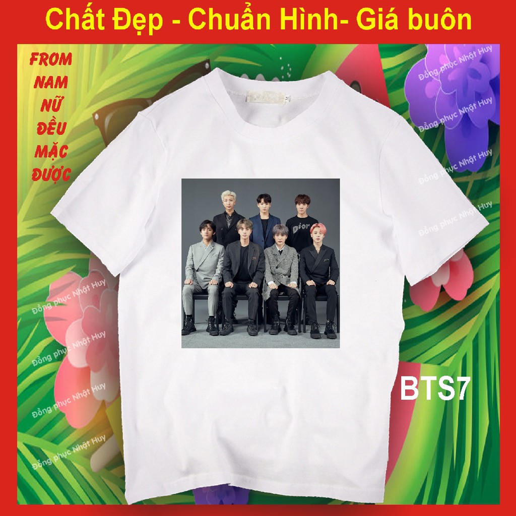 áo thun bts 7, in hình, bao đổi trả, phông, nhóm nhạc hàn quốc