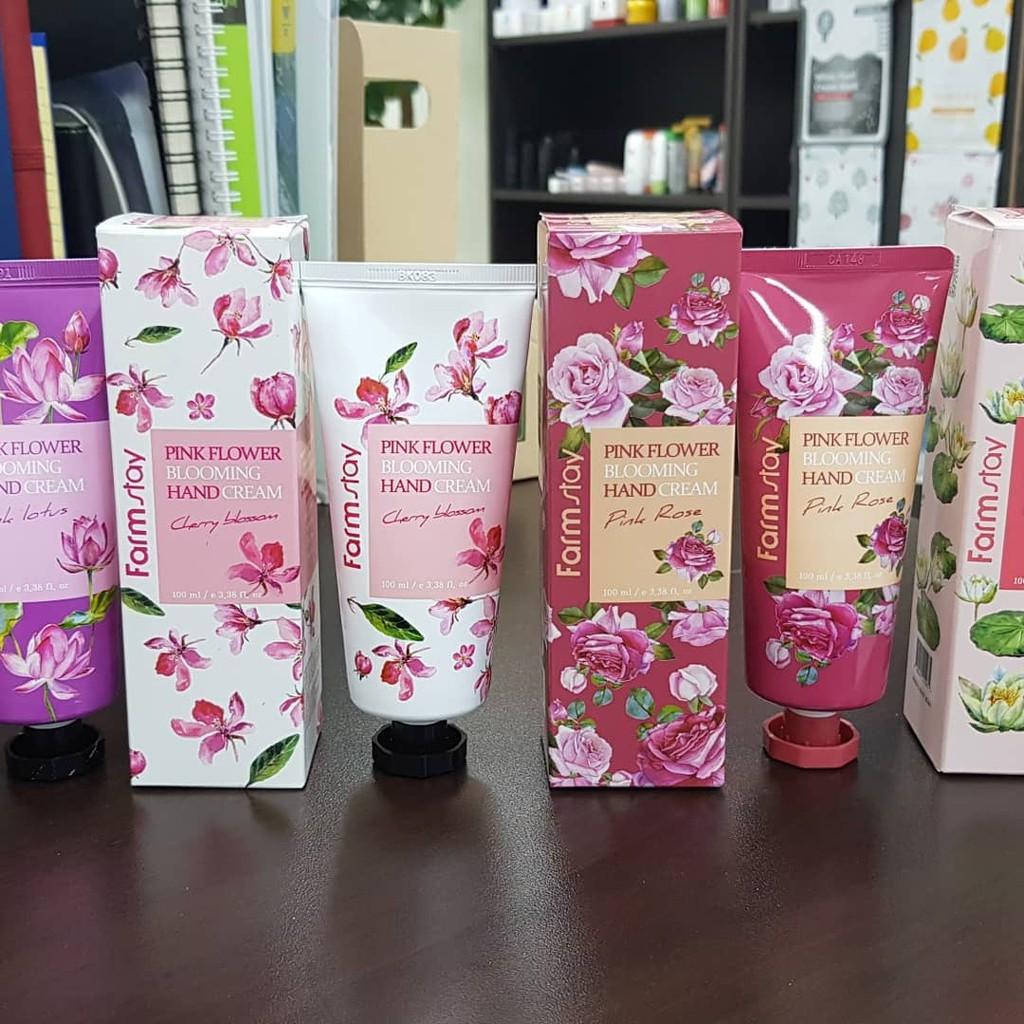 Kem dưỡng da tay ẩm mềm mịn farmstay pink 100ml