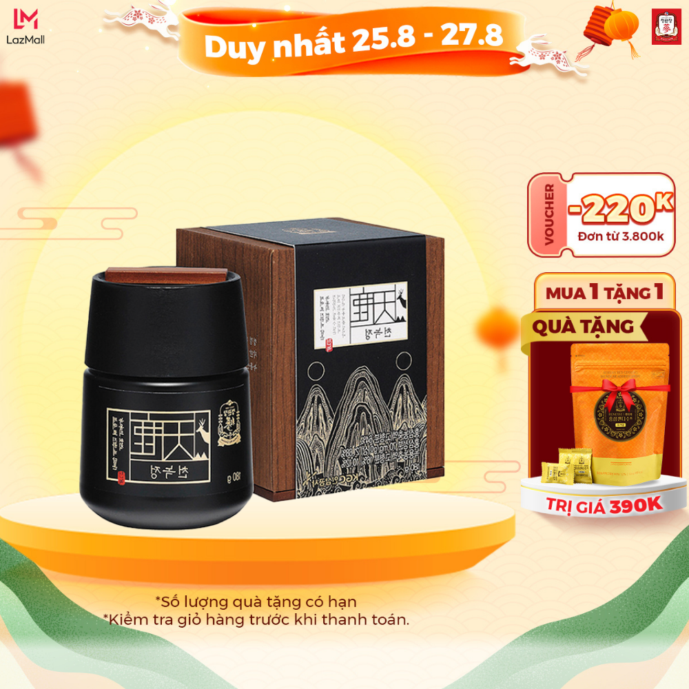 Cao Hồng Sâm Nhung Hươu Hàn Quốc Cheon Nok Thương Hạng KGC Jung Kwan Jang (Hộp 180g)