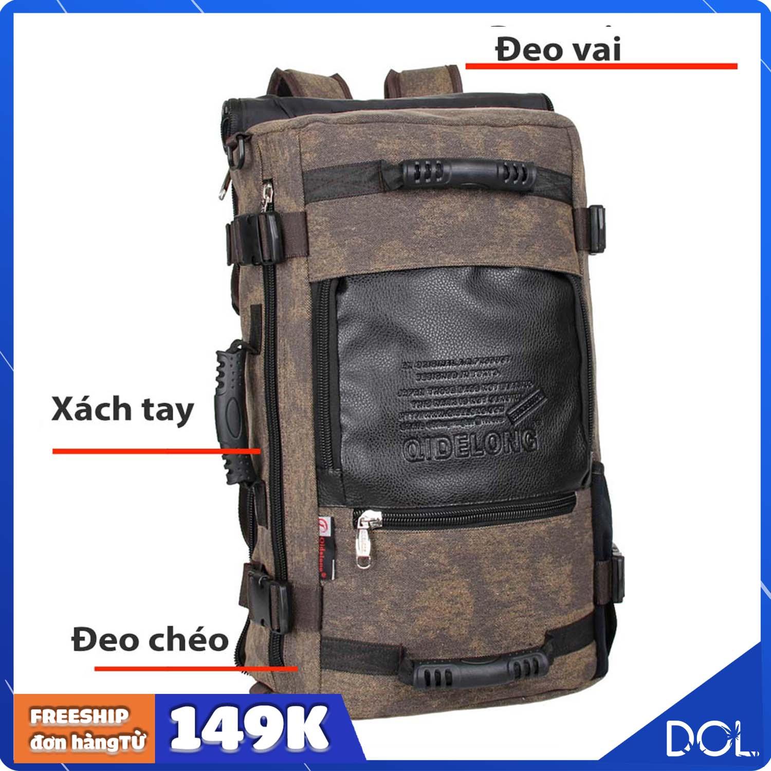 Balo nam du lịch thời trang balo laptop vải bò cao cấp new ( có quai xách và quai đeo chéo ) kiểu dáng năng động và thể thao đẳng cấp và chứa được nhiều đồ
