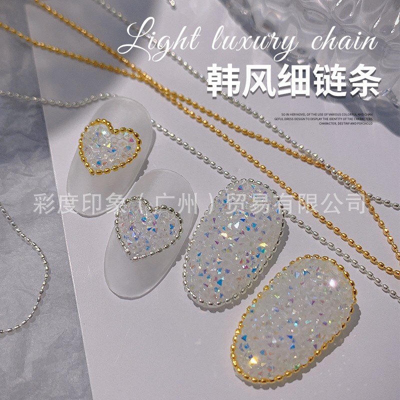 Charm dây xích đá làm nail