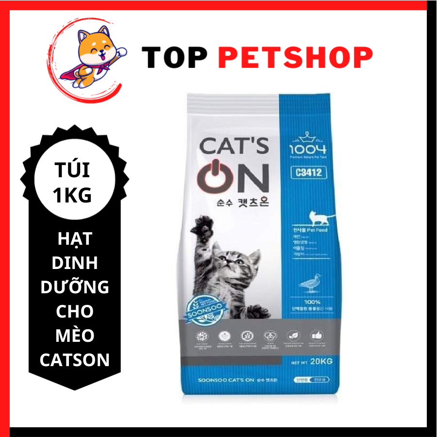Hạt cho mèo CATSON - TÚI 1KG - Hạt dinh dưỡng cho mèo mọi lứa tuổi.