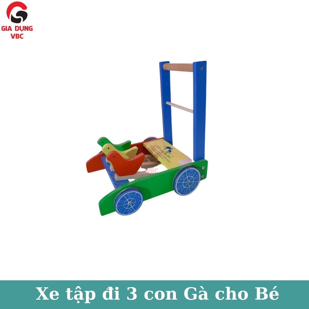 Xe tập đi 3 con Gà cho Bé chắc chắn an toàn dễ sử dụng, xe gà tập đi cho bé, xe tập đi