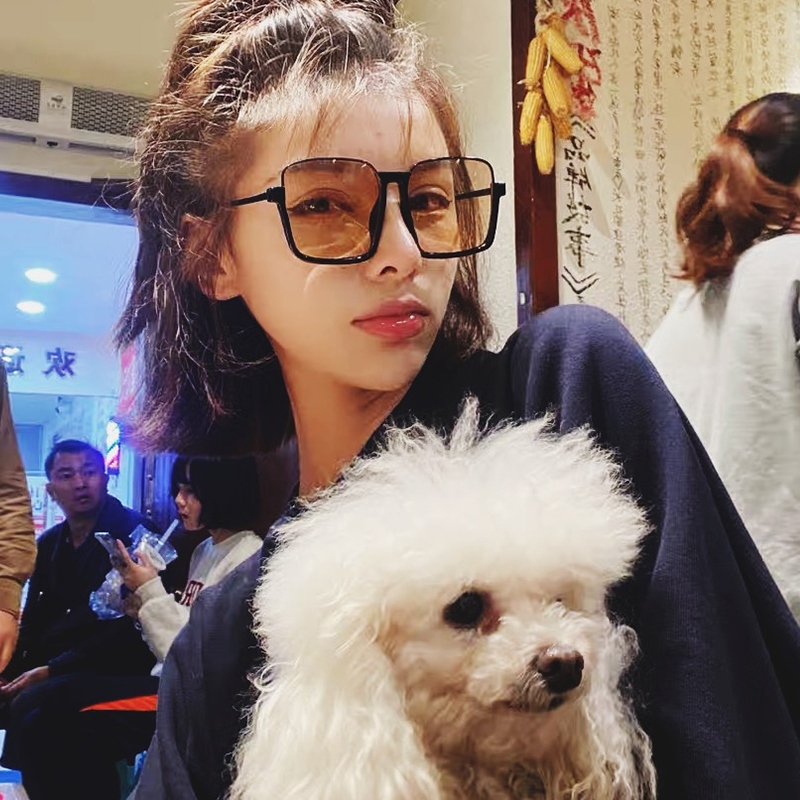 Restoring ancient ways is natural dark brown sunglasses face show leptin yan web celebrity big box square uv myopic sunglass female