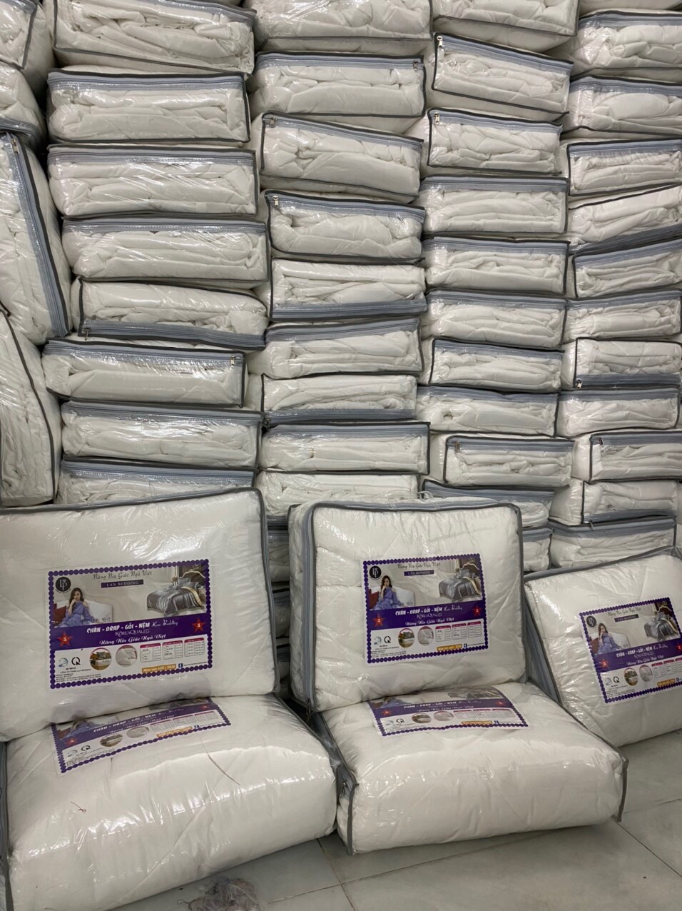 Ruột chăn trần bông cao cấp hàng loại 1 mềm mại mịn 2m x 2m2 lan pham bedding.