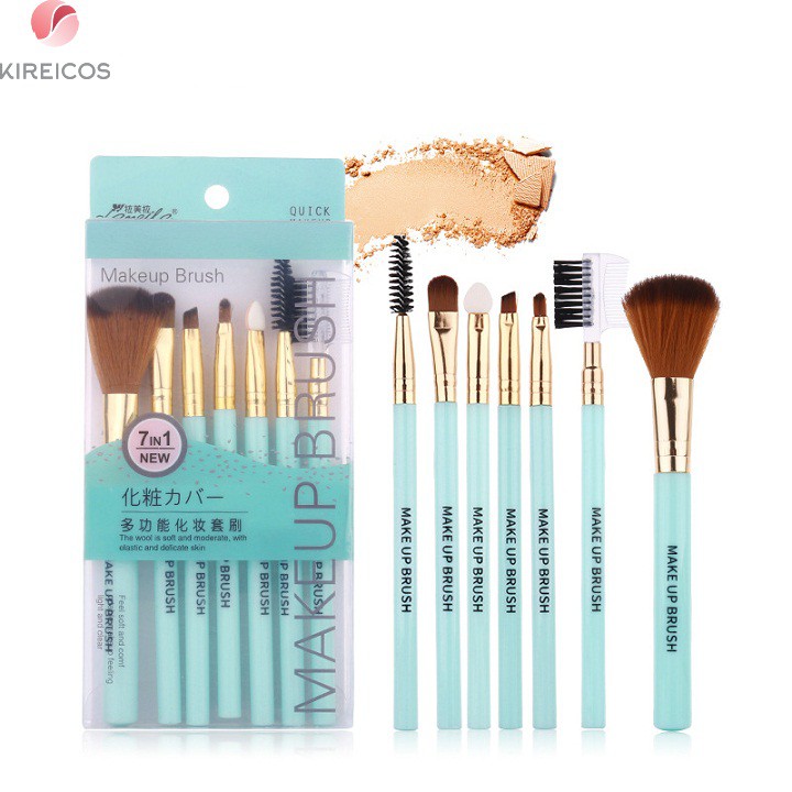 Bộ cọ trang điểm 7 cây tiện lợi cán dài lameila l0943