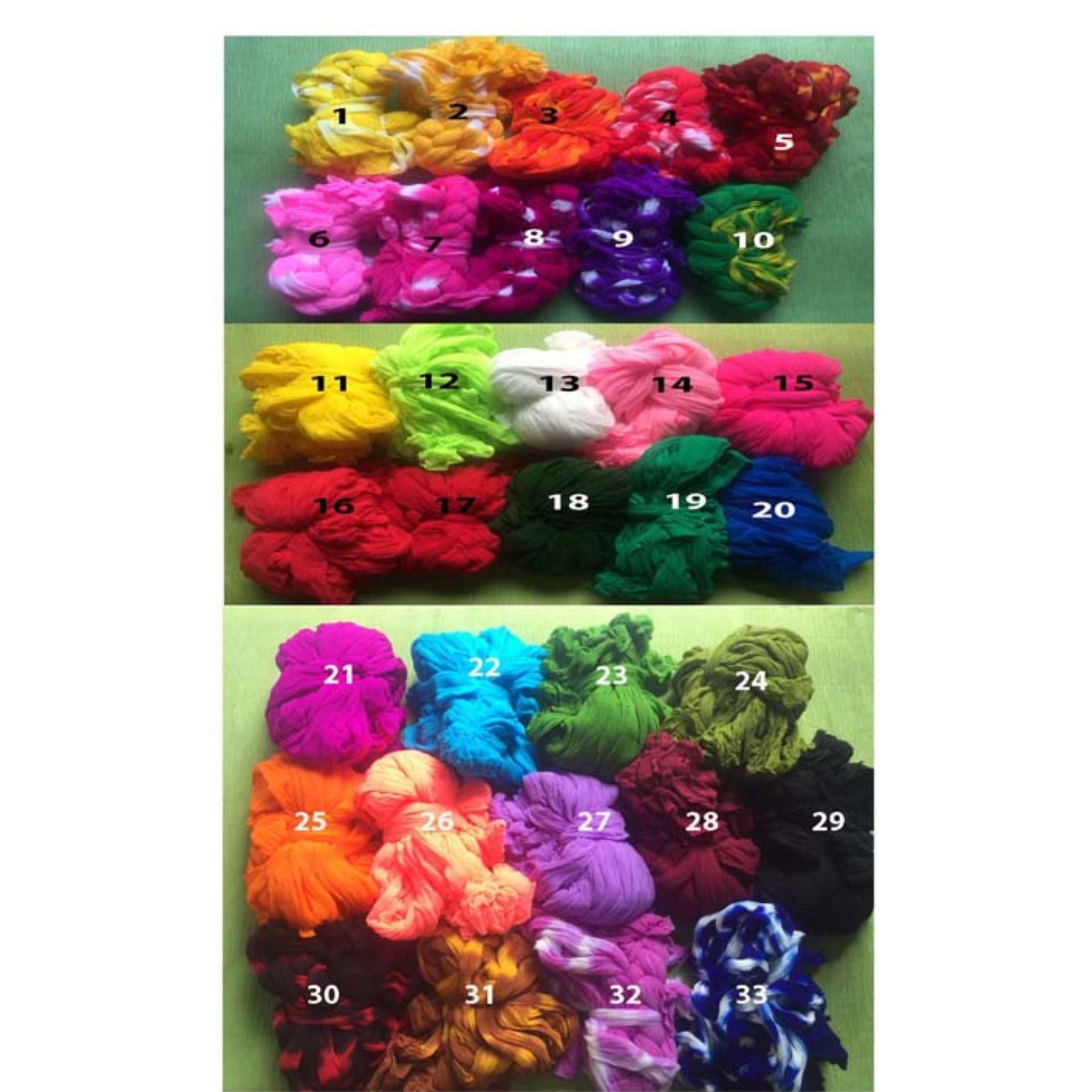 Bộ 30 sợi vải voan làm hoa voan chọn màu theo ý