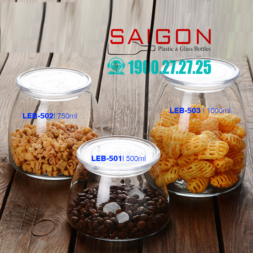 [HCM]Hũ Thủy Tinh Libbey Viber Jar 500ml | 750ml | 1000ml  Thủy Tinh Cao Cấp Nhập Khẩu