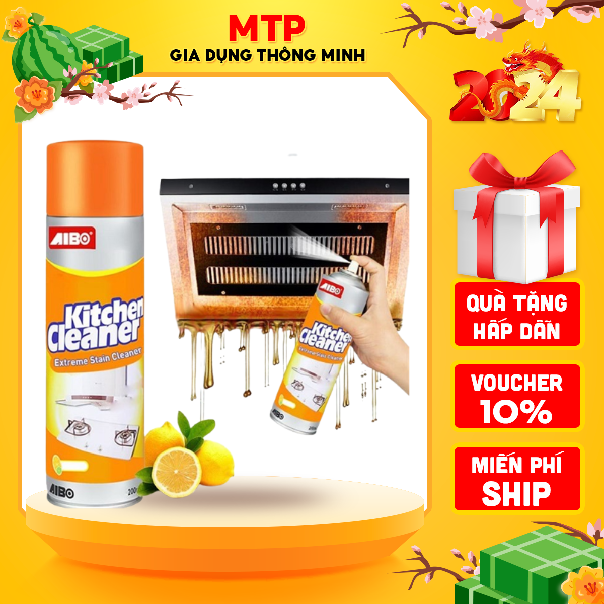 Chai tẩy rửa nhà bếp đa năng Kitchen Cleaner, Chai xịt tẩy rửa nhà bếp siêu sạch