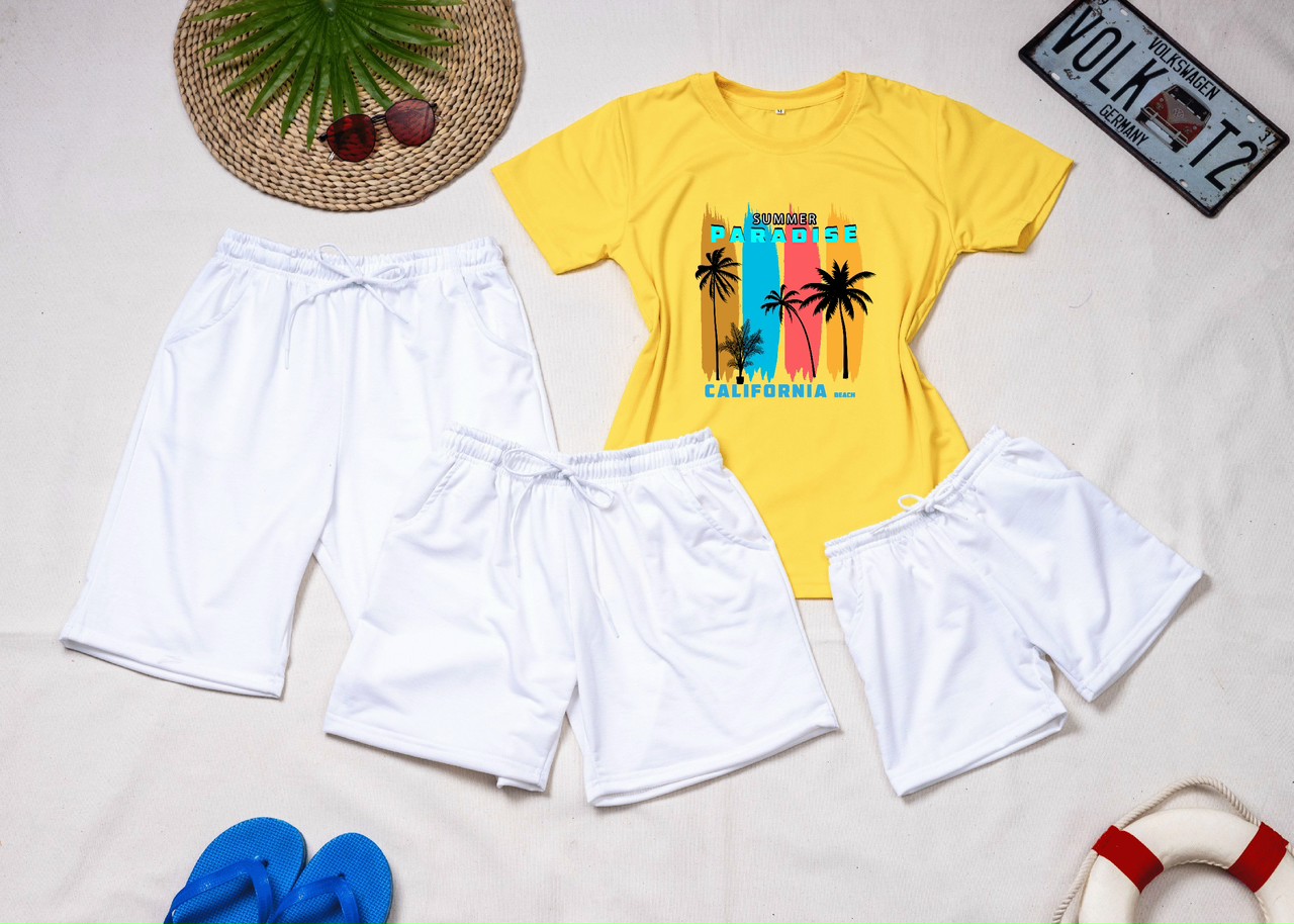 Áo gia đình 3 4 5 người đồng phục NHÓM độc đáo nổi bật thun cotton mềm mịn - CALIFORNIA