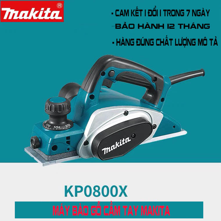 Máy bào gỗ cầm tay makita - máy bào gỗ bảo hành 12 tháng ruột đồng 100%