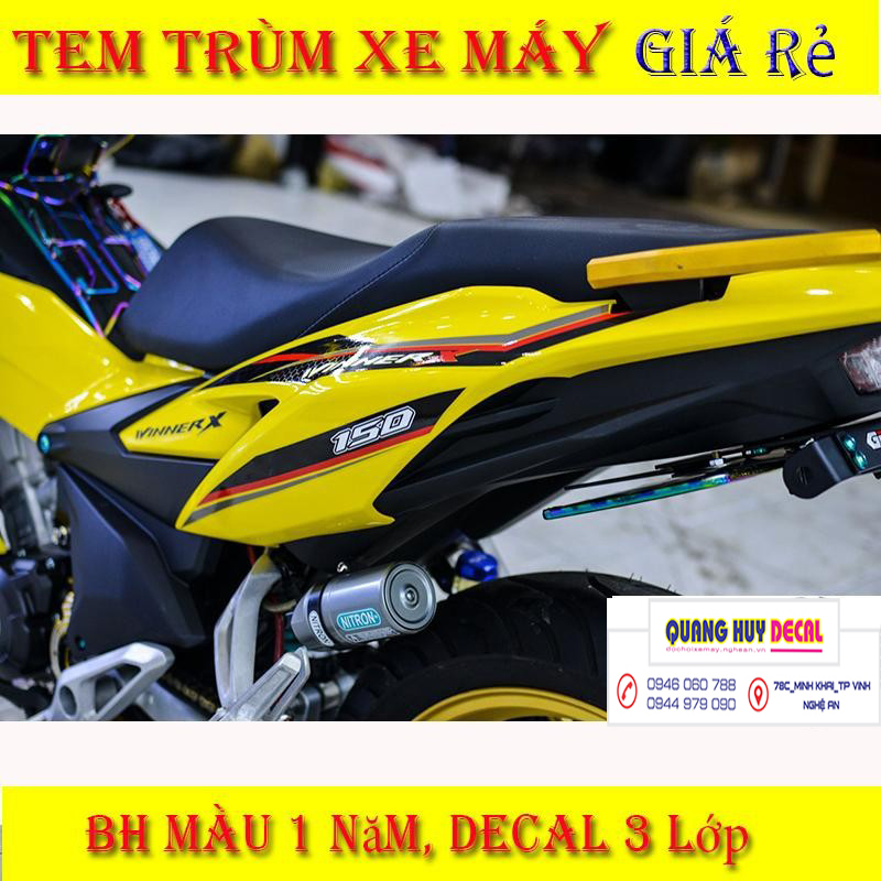 Tem trùm winner x vàng đen- Độ dán team trùm decal xe máy winner x vàng đen - Team trùm decal xe máy winner x